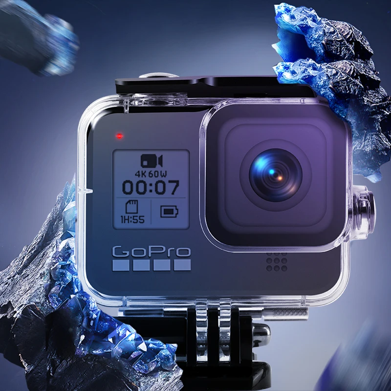 Новинка 2019 подводный защитный чехол для Gopro Hero 8 черный дайвинга 45 м
