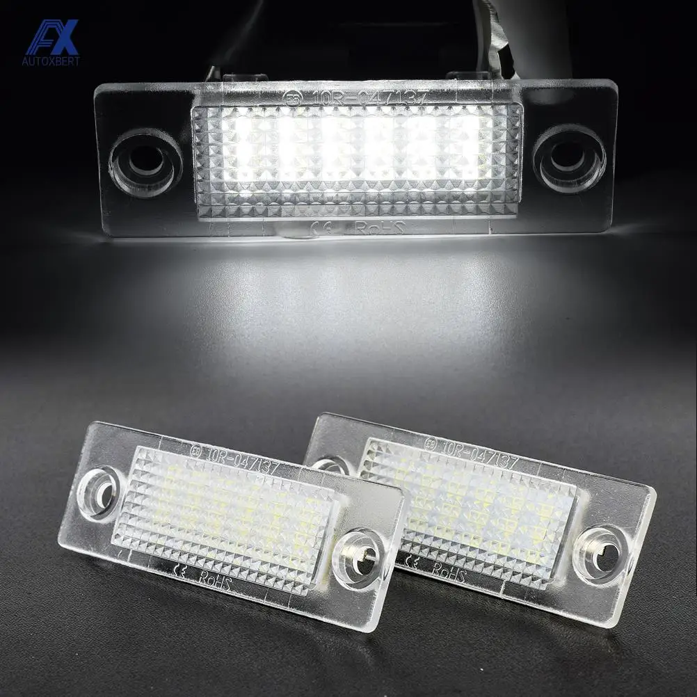 

2 шт., светодиодные лампы Canbus для номерного знака VW TRANSPORTER T5 CADDY TOURAN Golf Passat