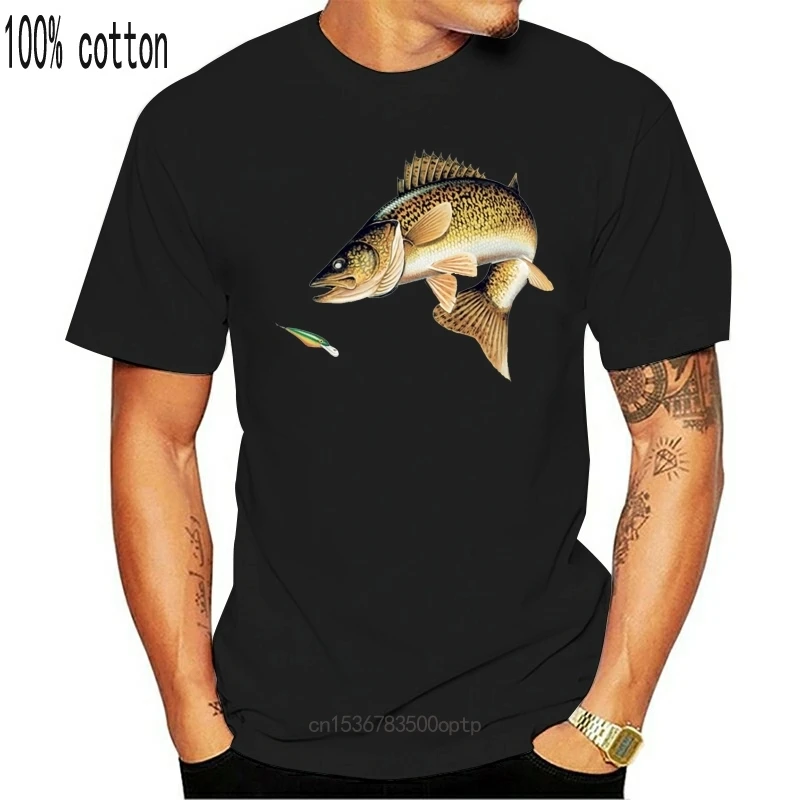 

New Ment-shirt Walleye t-shirt fish fishing shirt for men gift for dad tee shirt Cartoon t shirt men Unisex 2021 Fashion tshirt