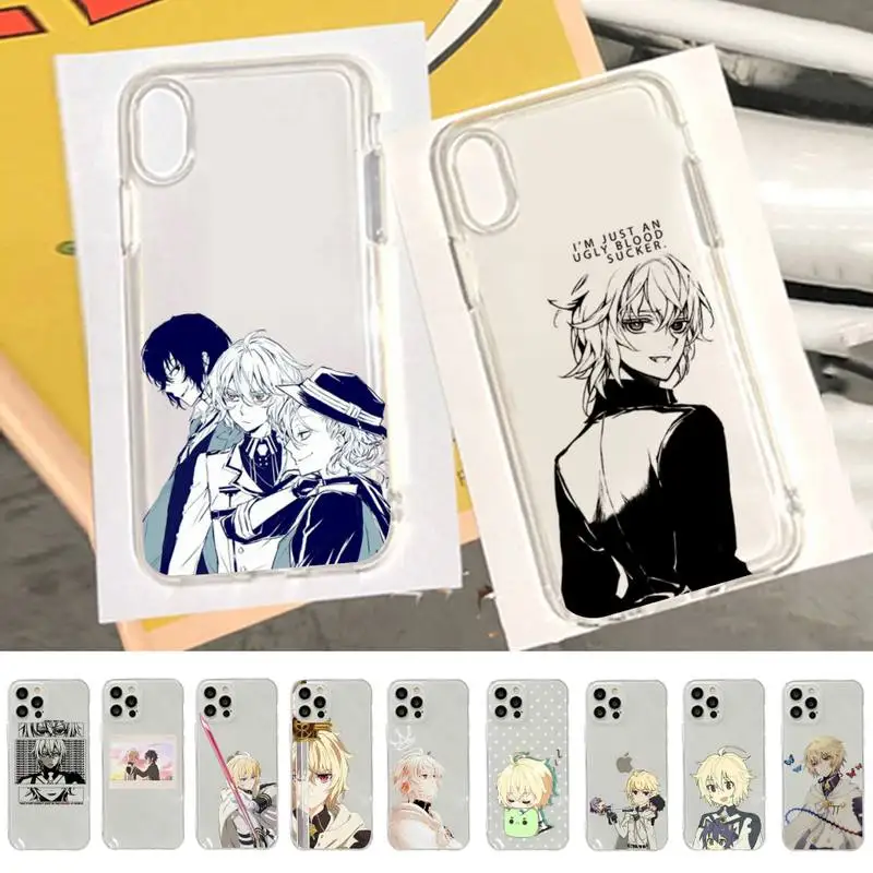 

Anime Seraph of the end Mikaela Hyakuya Phone Case for iphone 13 11 12 pro XS MAX 8 7 6 6S Plus X 5S SE 2020 XR case