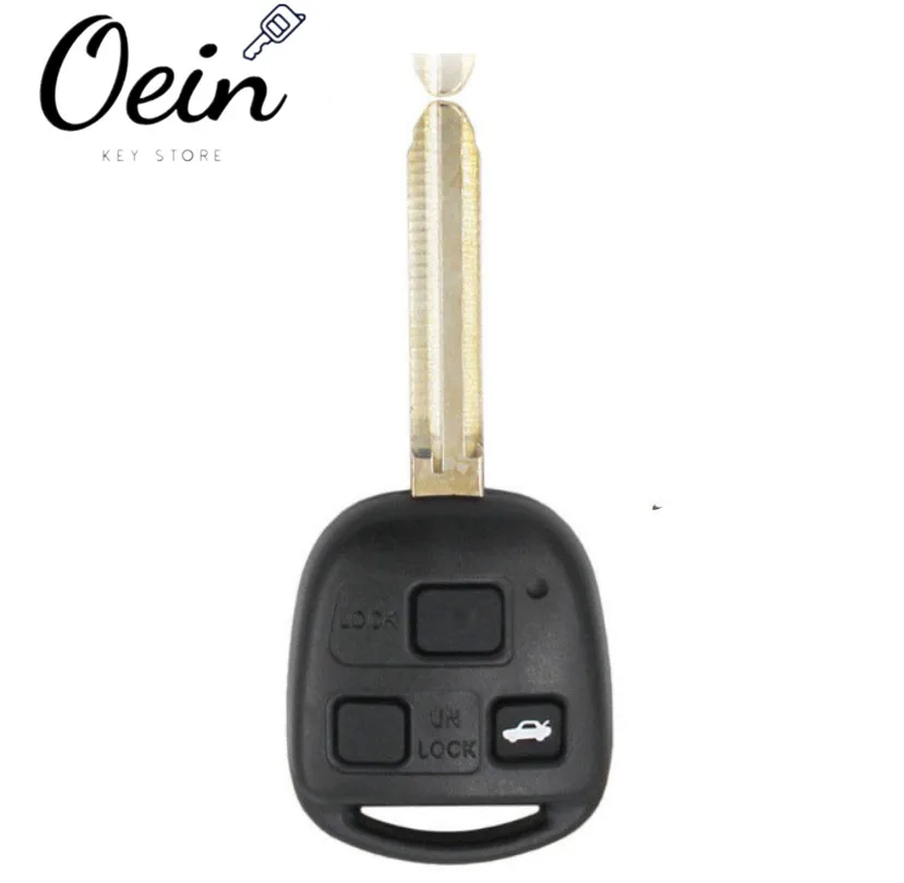 Чехол для автомобильного ключа с 3 кнопками и резиновой подкладкой Toyota YARIS HIACE COROLLA