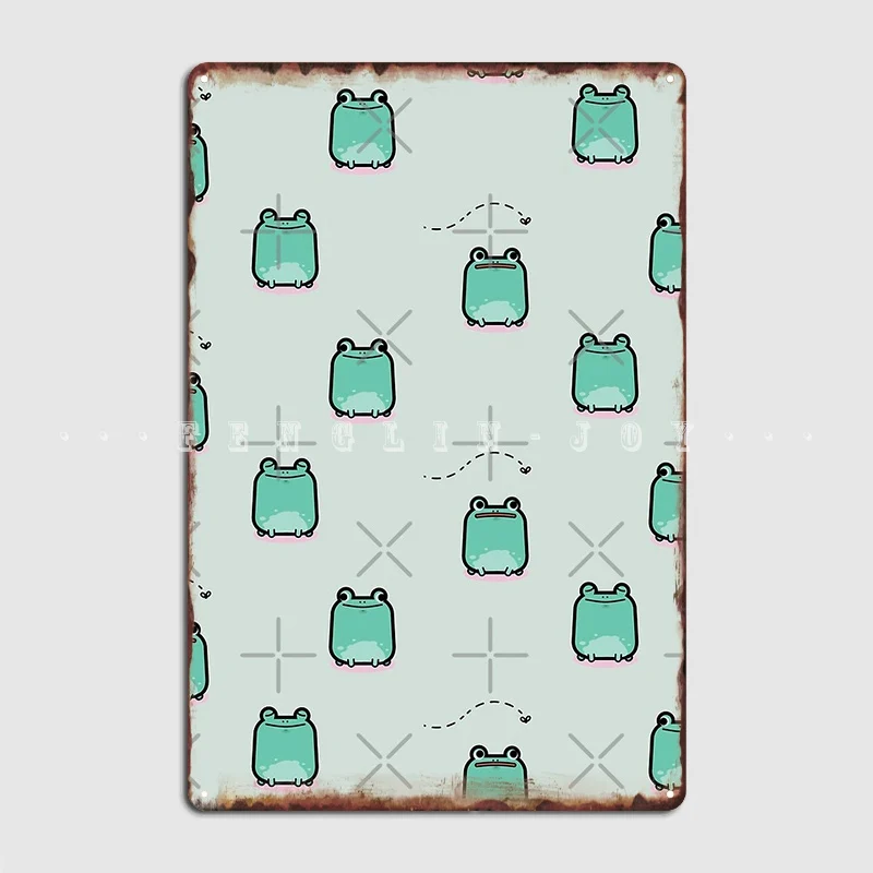 

Cute Frogs Metal Sign Club Party Living Room Printing Wall Decor Tin Sign Poster
