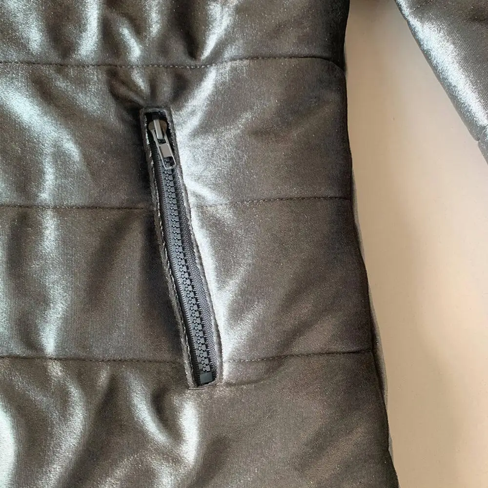 

Women Winter Padded Windbreaker Jackets Warm Cotton Velvet Gray Pink Faux Fur Hooded Outerwear Hooded Parka Coat Plus Size 4XL