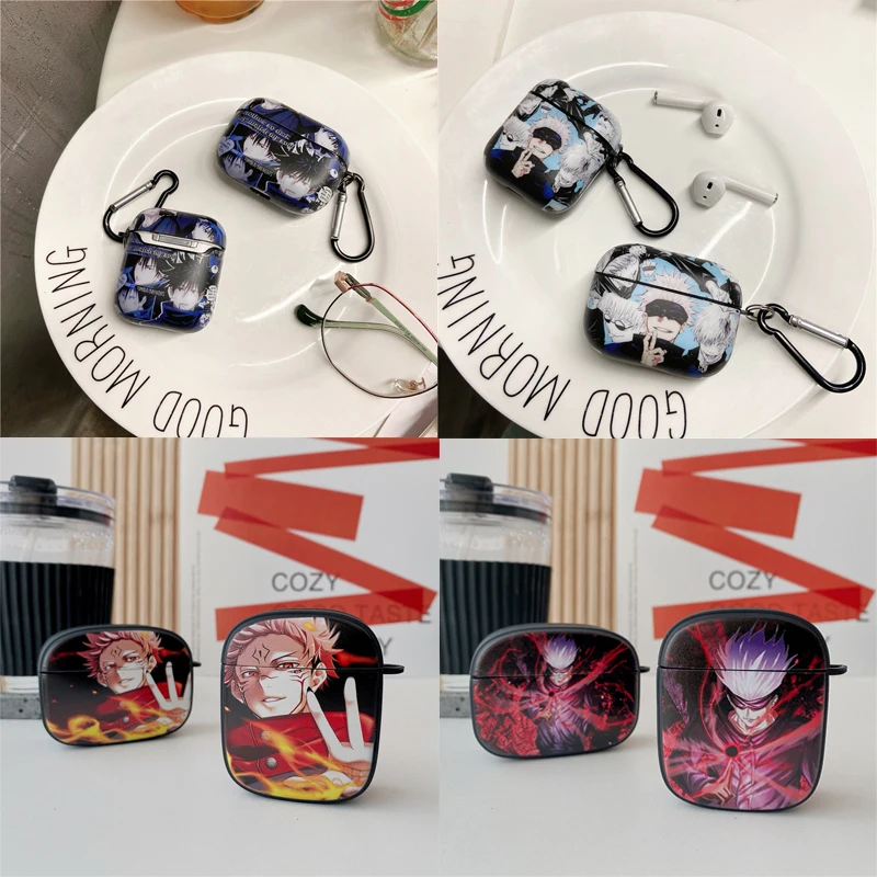 

Japan Anime Gojo Satoru Fushiguro Theme Airpods 1/2 Protective Case For Airpods Pro Luxury Silicone Hard Case Cute With Keychain