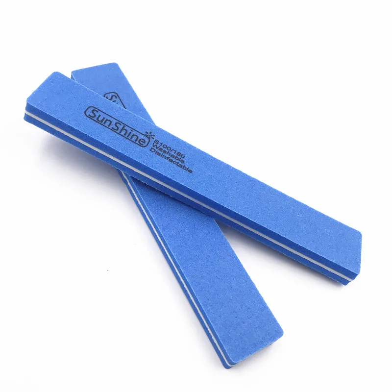 Профессиональные пилочки для ногтей буфер 100 \ 180 грит тонкие квадратные