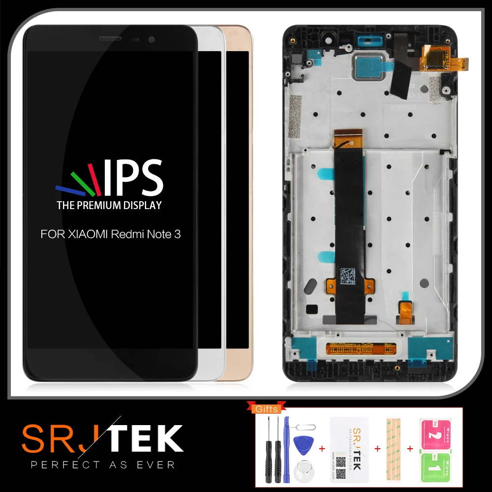 SRJTEK 150 мм 5 &quotдисплей для Xiaomi Redmi Note 3 дигитайзер сенсорного экрана ЖК-дисплей MTK Helio