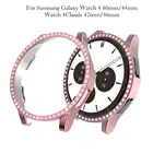 Алмазный чехол для Samsung Galaxy Watch 4 Classic 42 мм 46 мм, защитный бампер для Galaxy Watch 4 40 мм 44 мм, аксессуары