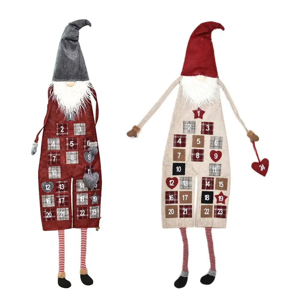 Рождественский календарь настенный изысканный Санта войлок обратного отсчета