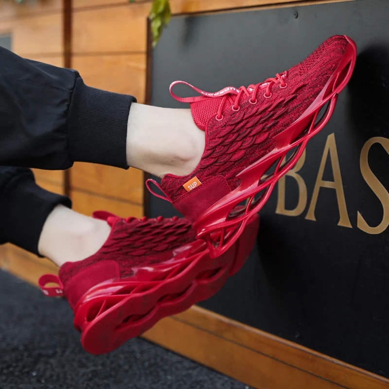 Men's super explosion shoes TPU cushioning speed running basketball competitive flat men's casual large size | Обувь