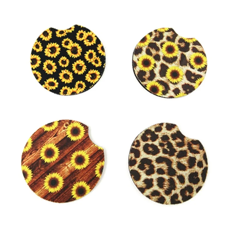 1 шт. Новый Неопреновый коврик для автомобильной чашки контрастная Подставка под