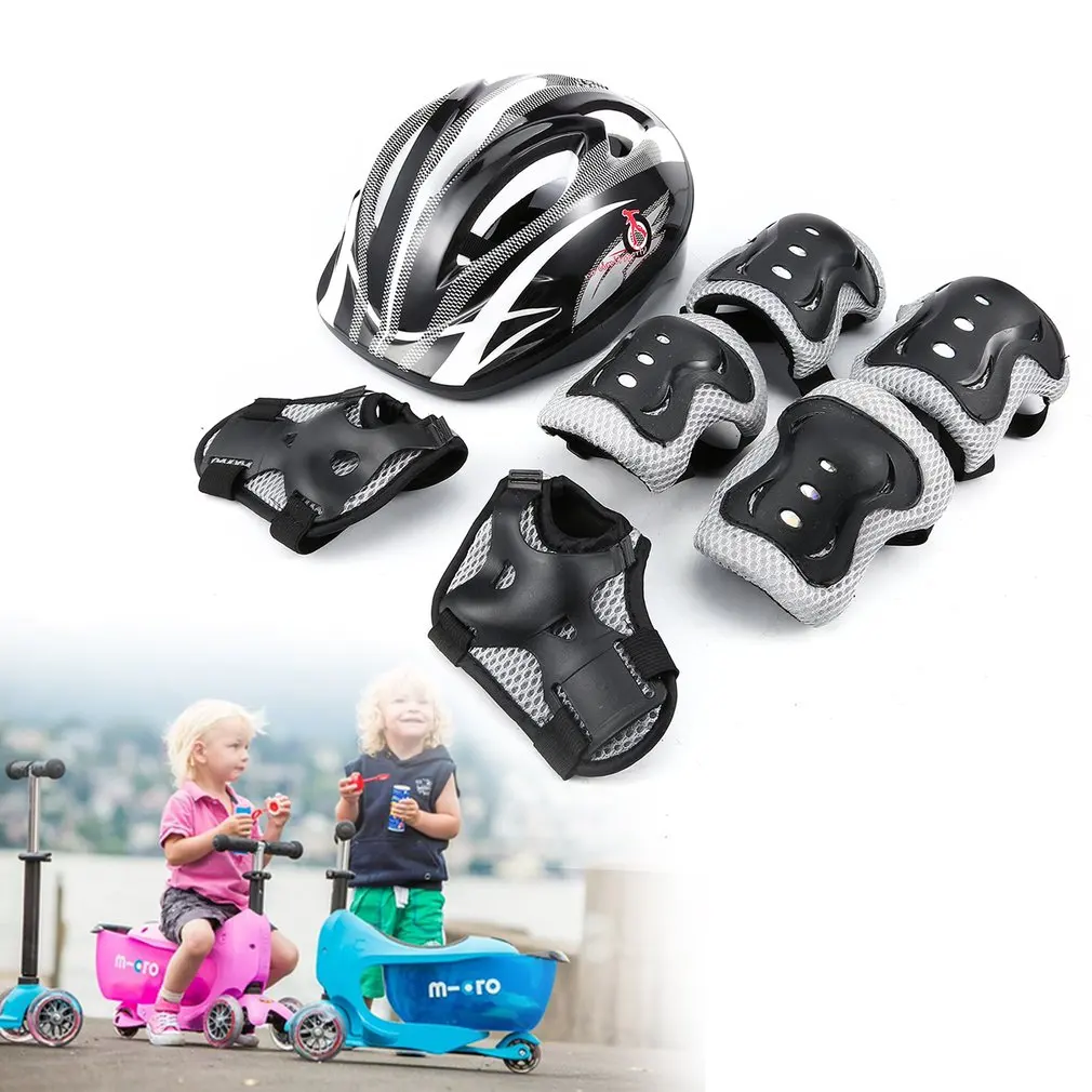 

7 pcs/set Skating Protective Gear Sets Elbow pads Bicycle Skateboard Ice Skating Roller Knee Protector For Kids