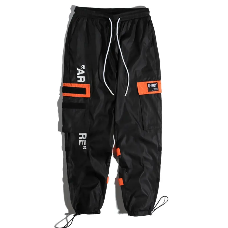 

Men's Side Pockets Cargo Harem Pants 2021 Hip Hop Casual Male Tatical Joggers Trousers Fashion Casual Streetwear Pants joggers