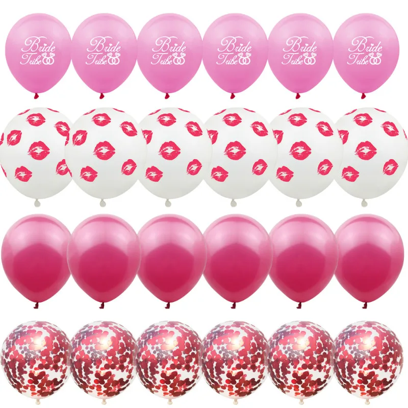 Разноцветные строительные шары ZLJQ из латекса с красными губами для свадебной