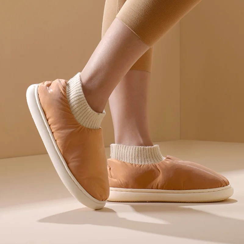 

Сандалии на танкетке для мужчин и женщин, теплые тапочки из хлопка, Нескользящие, танкетка, домашняя обувь, Тапочки для дома, Осень-зима