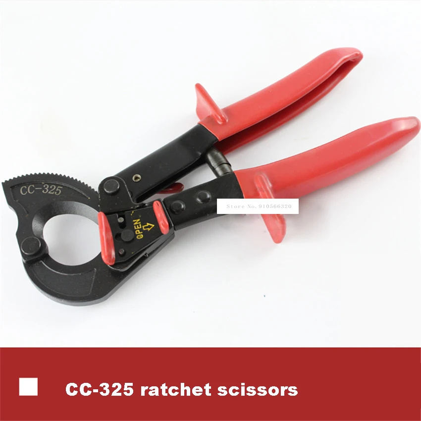 

Новое поступление CC-325 Ratchet ножницы в 240 квадратных миллиметров, Медь и Алюминиевые проводы для резки тросорезов для ручного храповика ножни...