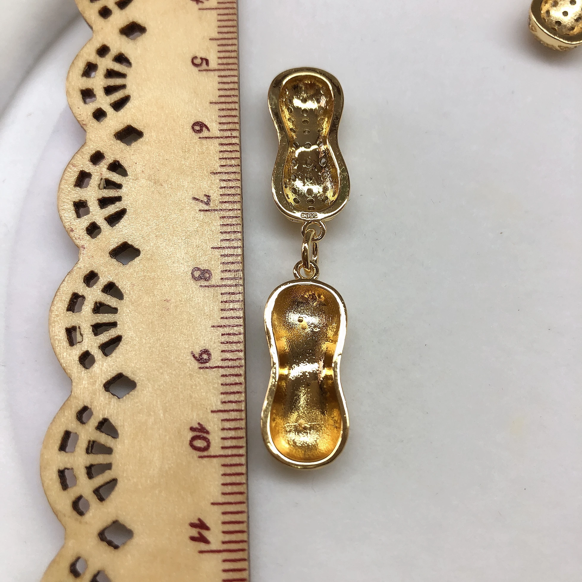 Два PAERL не кулон арахис база поиска настройки ювелирные Фитинги запчасти