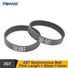 POWGE 96 98 100 102 104 106 108 110 112 GT2 зубчатый ремень W = 369 мм 2GT замкнутому циклу синхронного ремня 110-GT2 98-2GT 100-2GT