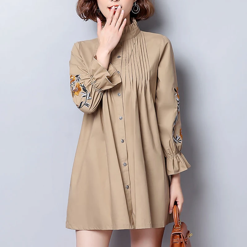 Женская блузка большие размеры длинная рубашка и туника для женщин s девушек