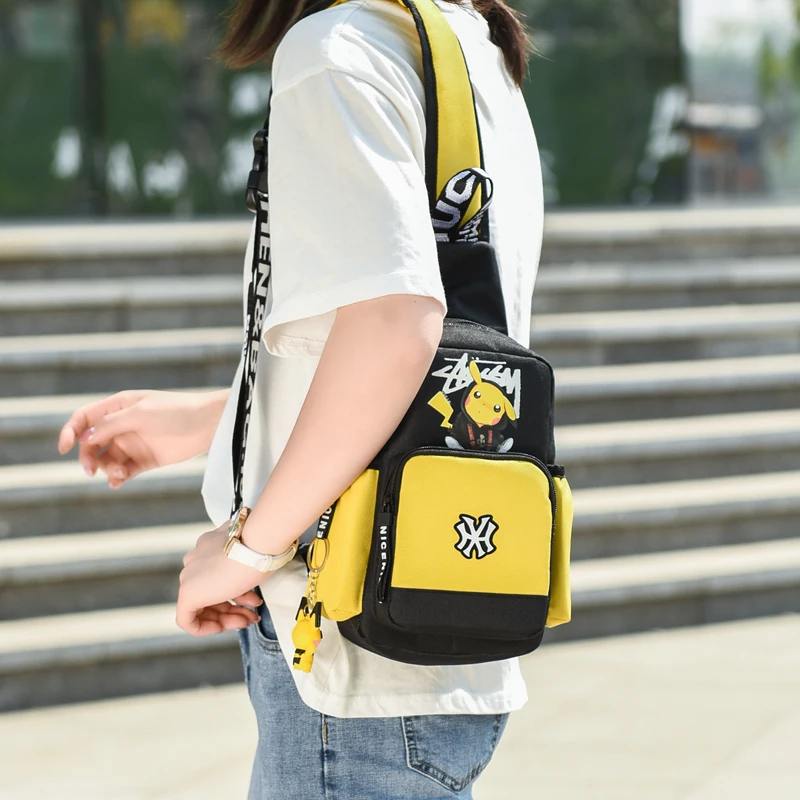New Anime Bags Pokemon Pikachu Shoulder Bag Casual Small backpack Crossbody Cartoon Handbags Men Messenger | Игрушки и хобби