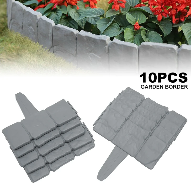 10 шт. искусственный камень забор садовый Пластиковый Забор PP Складной