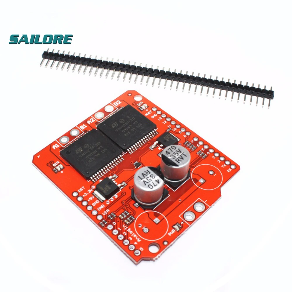 

Модуль драйвера шагового двигателя Monster Moto Shield VNH2SP30, высокотоковый 30 А для arduino