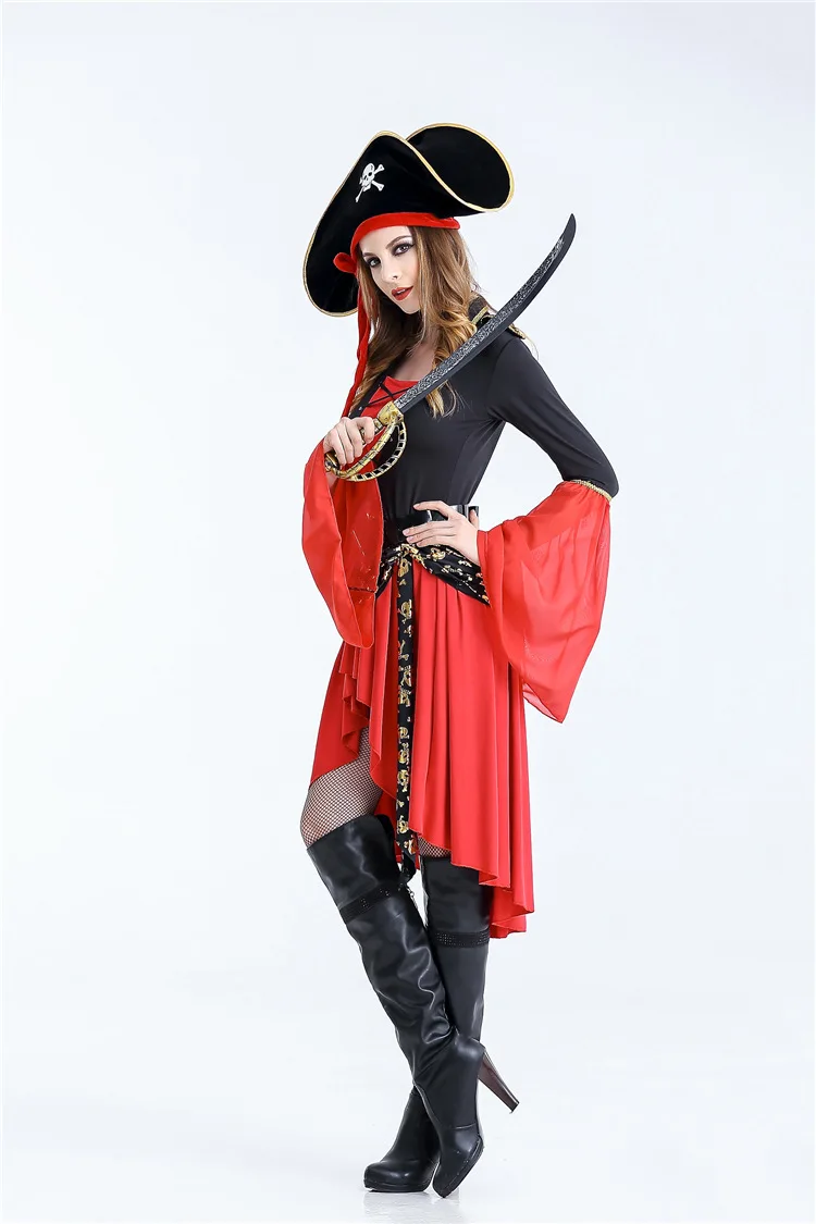 

SLADUO Pirates Of The Caribbean Costume Witch Game Costume Witch Costume Uniform Temptation Nightclub Cosplay