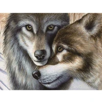 full 5d diy square diamond painting wolf lover animals pattern picture diamond embroidery kits rhinestones crystals home decor
