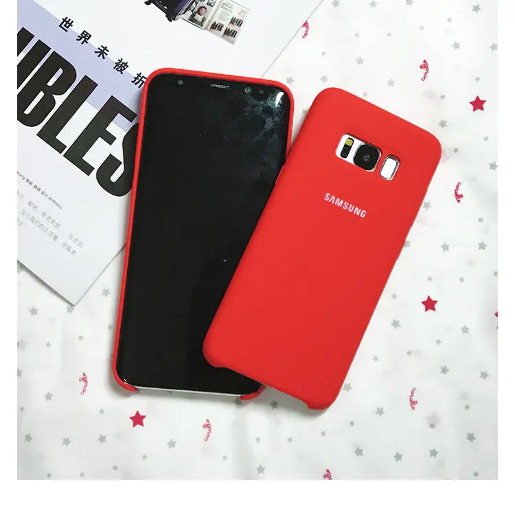 Оригинальный жидкий силиконовый чехол для Samsung Galaxy S8/S8 Plus мягкий шелковистый