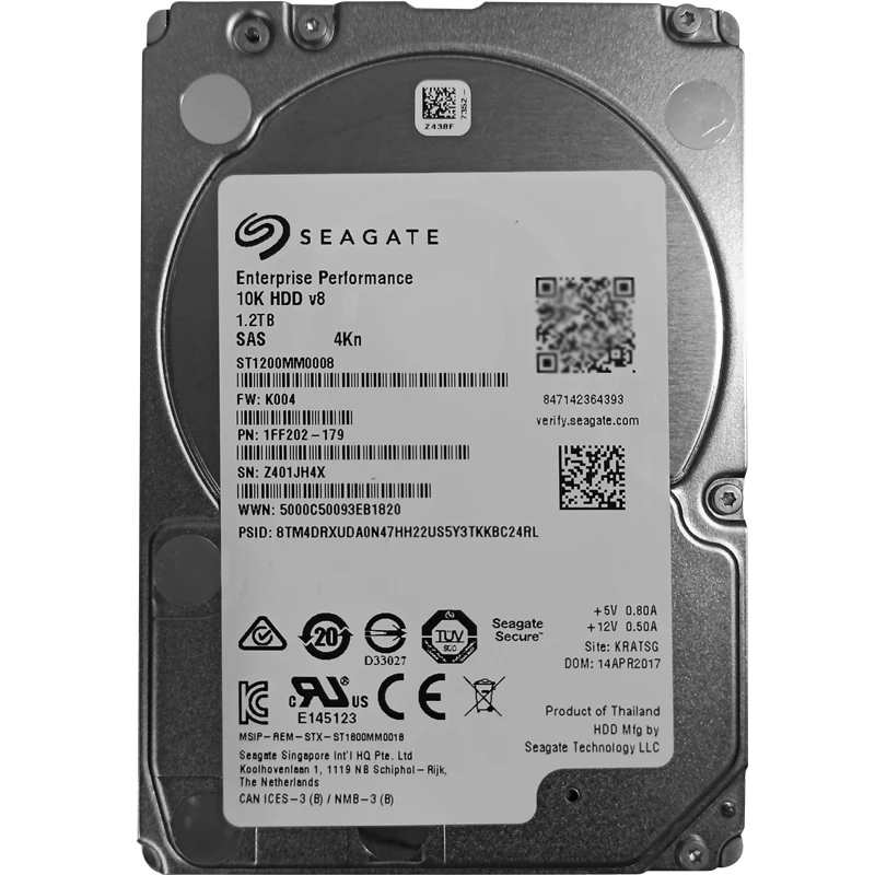 

Seagate ST1200MM0008 1.2TB 10000 RPM 128MB Cache SAS 12Gb/s 2.5" Internal Enterprise Hard Drive