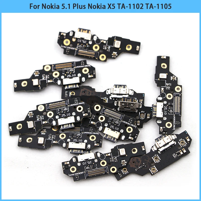 10 шт. Оригинальный док разъем для Nokia 5 1 Plus зарядная плата X5 зарядное устройство USB