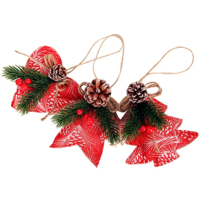 3 шт./компл. Рождество сосновая шишка украшение в форме сердца звезды