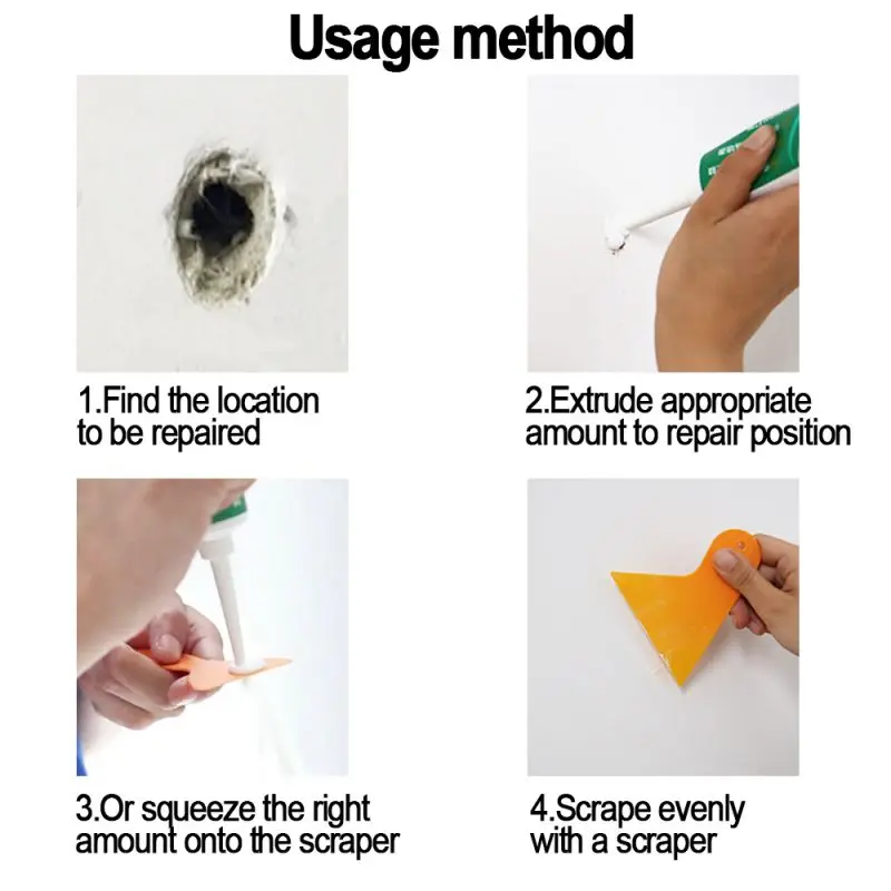 

Home Valid Mouldproof Wall Mending Agent Wall Repair Cream Wall Crack Nail Repair Quick-drying Patch Restore Original#1