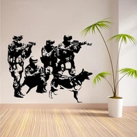 swat team military army soldiers removeable wall room vinyl sticker decal unique gift