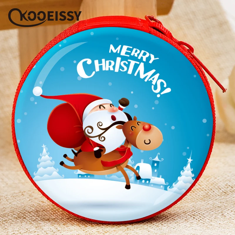 Портативная жестяная коробка для хранения в виде мультяшного Санты контейнер
