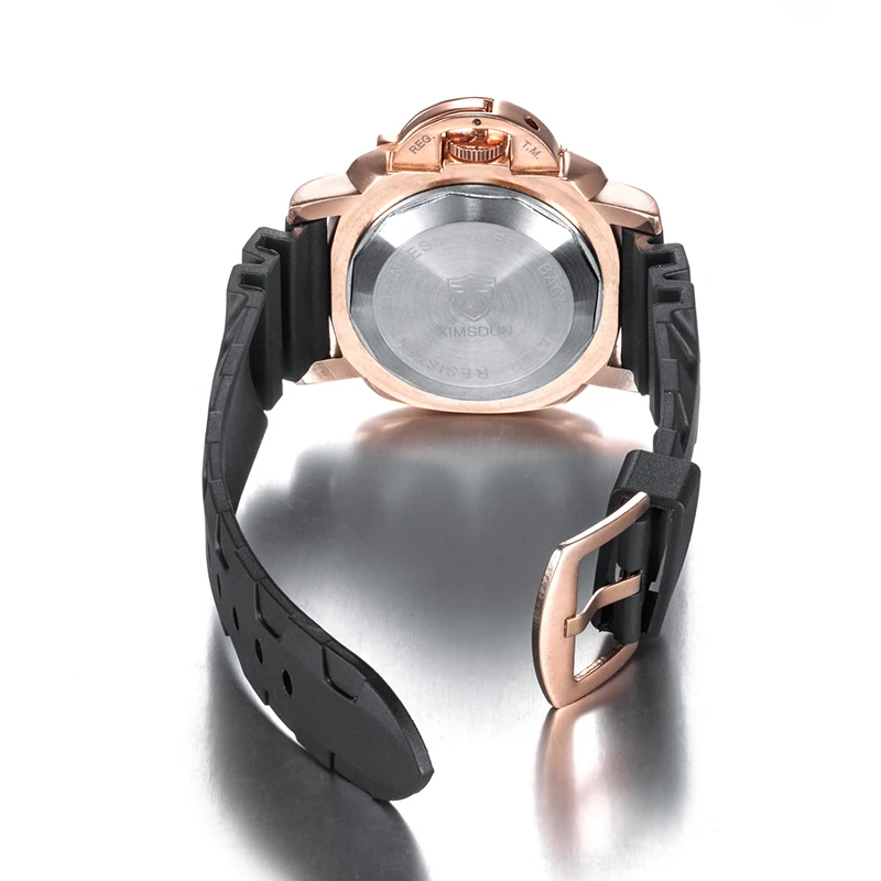 2020 новые мужские часы KIMSDUN Топ бренд спортивные кварцевые резиновый ремешок для