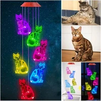 led solar wind chime crystal ball hummingbird wind chime light color changing waterproof hanging solar light dropshipping