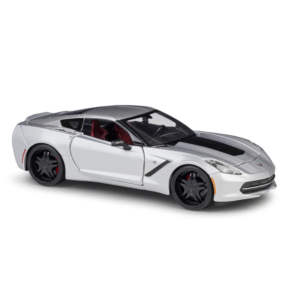 

maisto 1:24 Chevrolet Corvette 2014 Stingray Alloy Luxury Vehicle Diecast Pull Back Car Goods Model Toy Collection