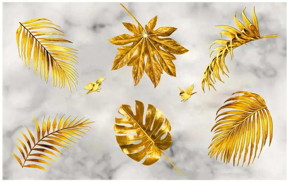 Настенные 3D-обои на заказ золотые минималистичные настенные декоративные