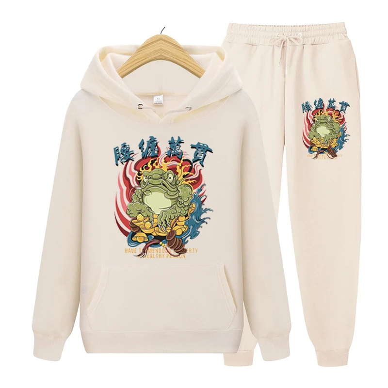 

Two Piece Sets Suits Hooded Hoodies Men /Women Hoodies+Pants Sweatshirts Long Sleeve Streetwear Acrylic Hoodie