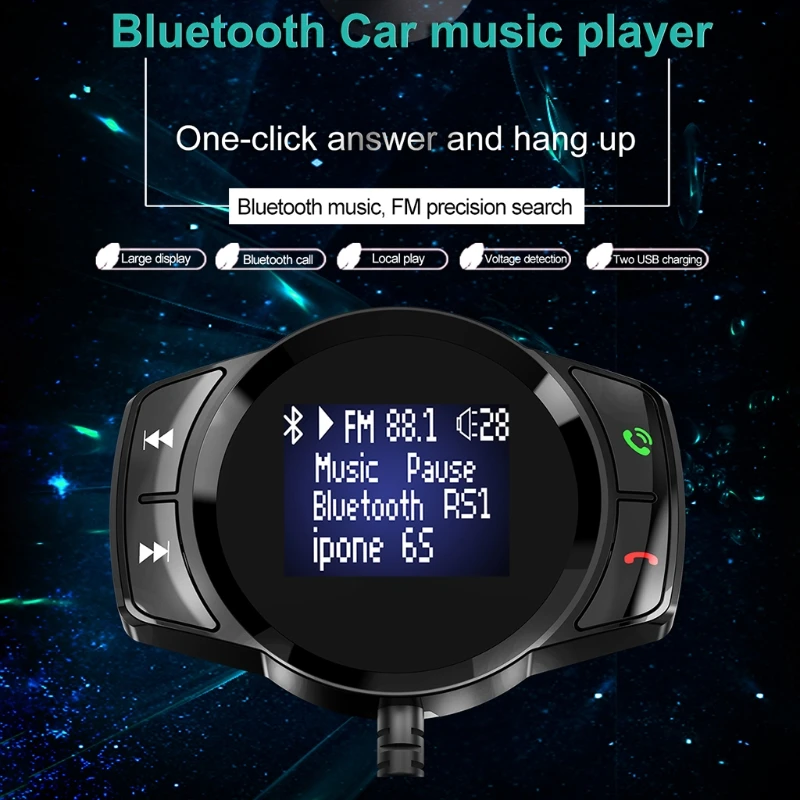 

Car Bluetooth Voice Kit Wireless Receiver for Handsfree Talking & Music Streaming with Ground Loop Noise Isolator for Car