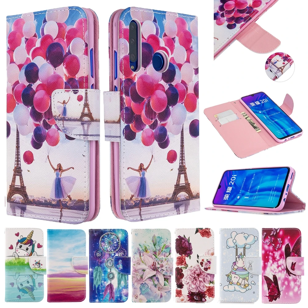 Чехол книжка для Huawei P Smart Plus 2019 Funda Honor 10 20 Lite 10i 20i роскошный кожаный чехол Бумажник