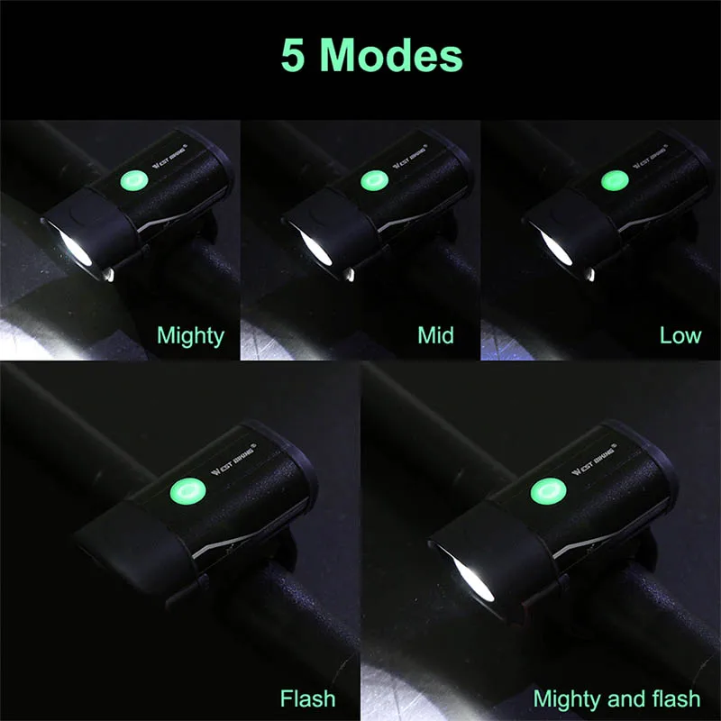 

USB Rechargeable Bicycle Lights Headlights LED Taillights Set Of 600 Lumens High Brightness Headlights Bike Accessories