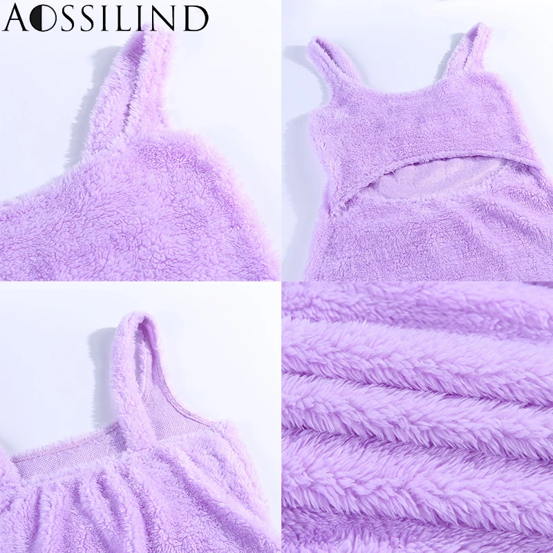 

AOSSILIND Sexy Strap Hollow Out Bodycon Dress Women Autumn Winter Warm Dress Elegant Party Christmas Dresses