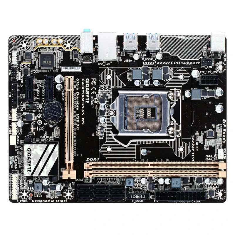 Новинка для Gigabyte GA X150M PLUS WS гнездо материнской платы LGA 1151 Intel C232 DDR4 материнская