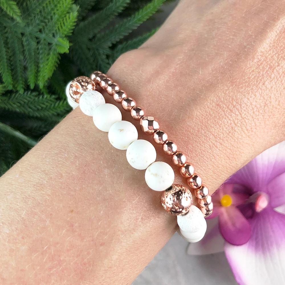 Ruberthen 4 мм натуральный изящный гематит браслет из бисера штабелируемые браслеты