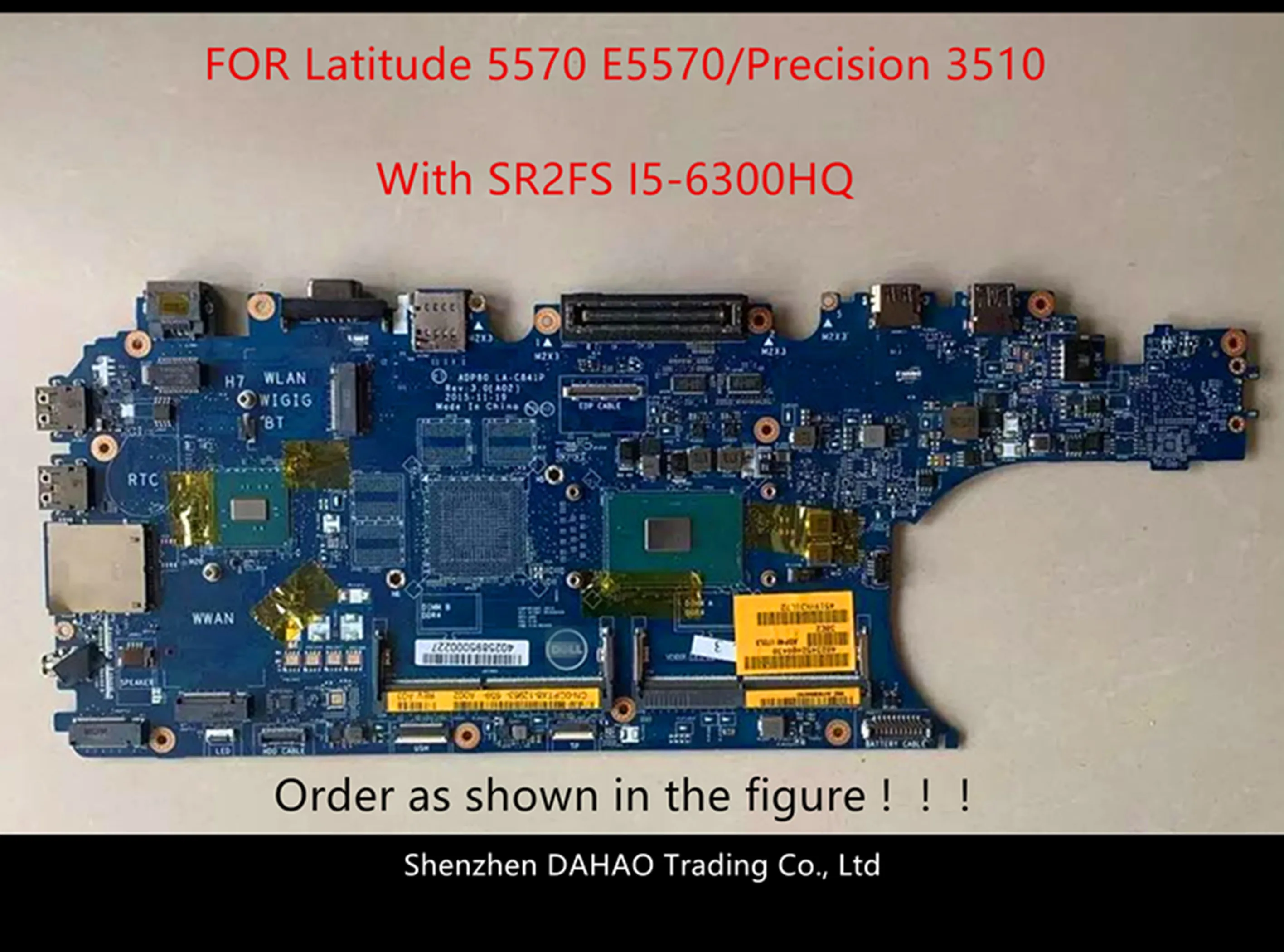 

ADP80 LA-C841P материнская плата для ноутбука DELL Latitude 5570 E5570 Материнская плата ноутбука CN-0CPTX8 0CPTX8 с I5-6440HQ 100% полностью протестирована