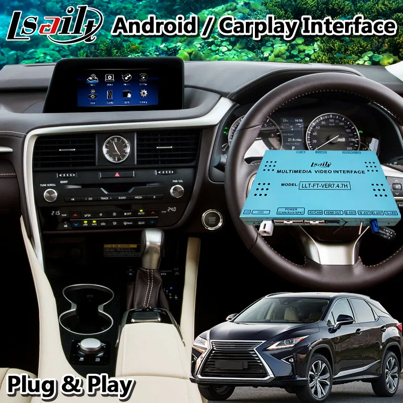 Видеоинтерфейс Lsailt Android Carplay для Lexus RX RX200T RX450H 2016 2019 Автомобильная Мультимедийная