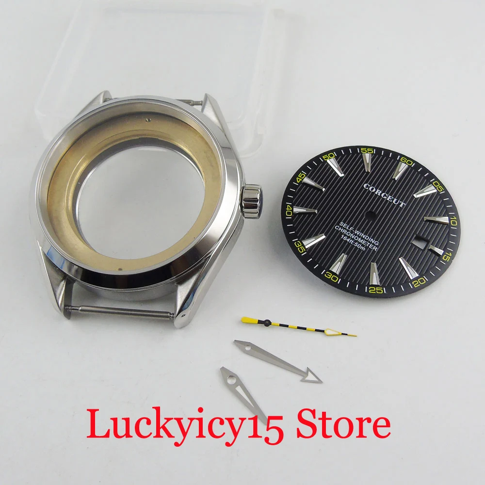 New Stainless Steel Watch Case + 33.5mm Watch Dial + Watch Hand Fit MIYOTA Movement