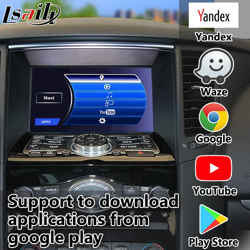Видеоинтерфейс Lsailt Android 9 0 GPS навигационная коробка для Infiniti QX50/60/70/80/Q70 2012 2017 с WIFI