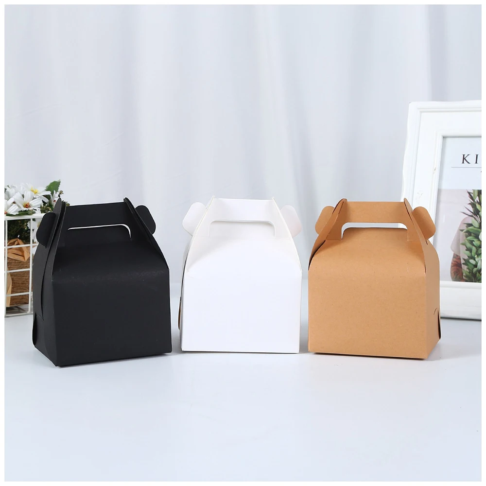 30 шт./лот сделай сам выпечка торт печенье натуральная коричневая белая коробка